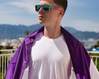 Asexual Flag Large LGBT -  5ft by 3FT Pride Ace Asexuality Gay Lesbian Bi Trans Rainbow parade music festival party  - Festival Merch