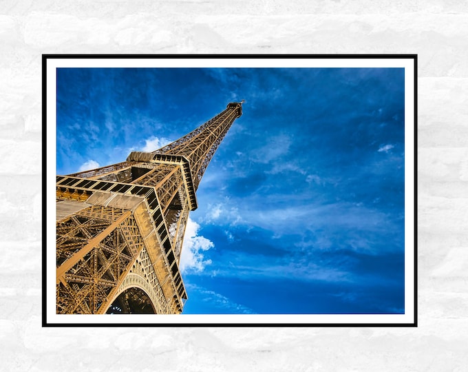 Paris Travel Print - City Skyline Eiffle Tower France summer -  Office Home Decor - A4 A3 A2 - Festival Merch