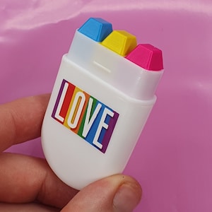Pintura facial con bandera pansexual, pincel abanico arcoíris, se desliza por tu rostro, bandera del orgullo LGBT, festival pansexual, maquillaje, fiesta, regalo