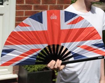 Clack Fan - Union Jack Flag 60cm - LARGE - UK Flag British Flag - eurovision 2024 United Kingdom malmo Sweden loreen olly alexander