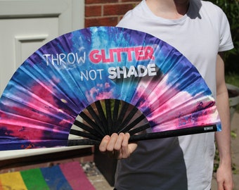 Clack Fan - Drag race inspired GIANT Folding clack fan 25" - Rupauls drag race 2020 drag con  - Festival Merch - heat wave keep cool