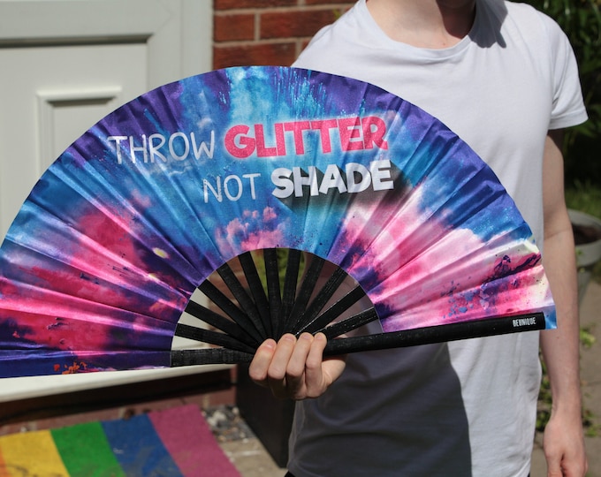 Clack Fan - Drag race inspired GIANT Folding clack fan 25" - Rupauls drag race 2020 drag con  - Festival Merch - heat wave keep cool