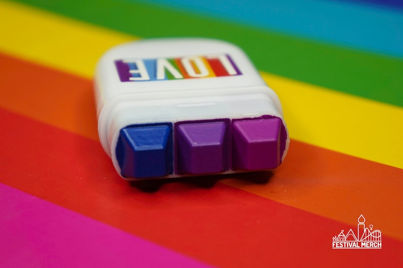 Bi Flag Face Paint Rainbow Fan Brush Face Paint Glide Along Etsy