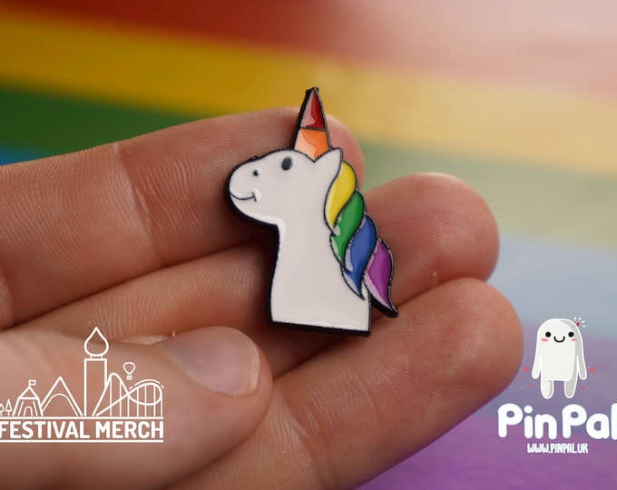 Rainbow Flag Pin | Enamel - PinPal UK046 - LGBT Pride Badge Stud Lesbian Gay Bisexual Transgender Queer Metal Button Pride gift Pride outfit