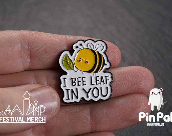 Bee Enamel Pin - PinPal UK198 - Pin Badges - Funny Gift, Music Gift, Anime Gift, Cute Gift, Positive gift, Cheeky Rude Gift, Unique Gift