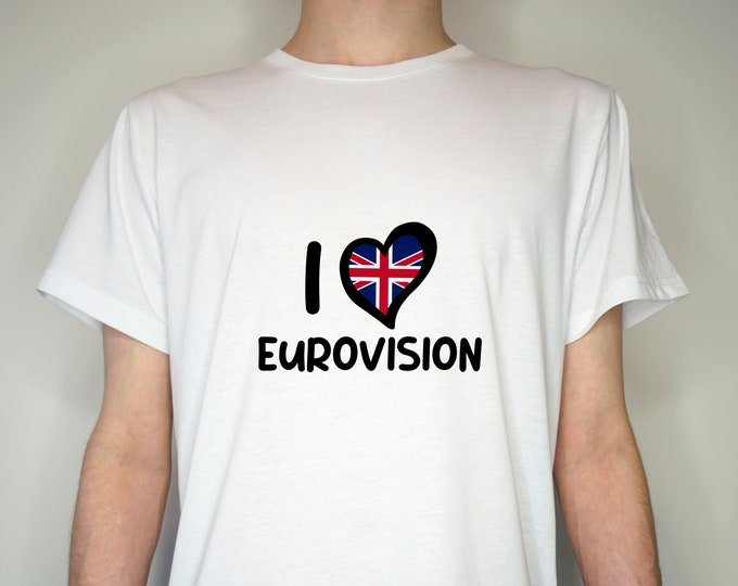 Love Eurovision T shirt (Unofficial) Inspired Design - Premium Quality Summer Light weight 65/35 Polyester Cotton