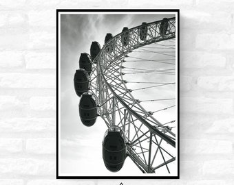 London Premium Travel Prints - Instagram London Wall hangings home decor Art - Black and white - A4 A3 A2  - Festival Merch - british UK