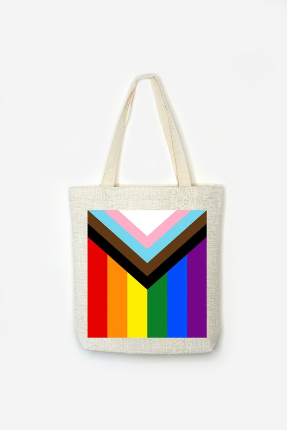 Rainbow Tote Bag Rainbow Pride Bag Rainbow Flag Shopping 