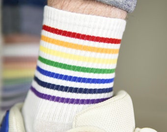 Rainbow Pride Socks - LGBTQ+ Socks - Unisex 1 Pair - Rainbow Flag Socks for Men and Women