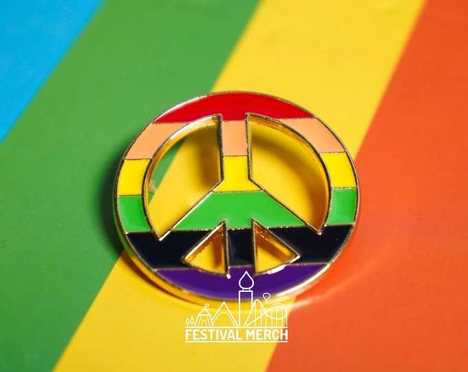 Rainbow Flag Pin | Hard Enamel - LGBT Pride Badge Stud Lesbian Gay Bisexual Transgender Queer - Metal Button - Pride gift Pride outfit