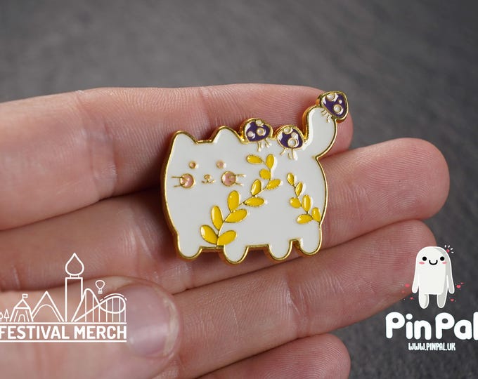 Cat Enamel Pin - PinPal UK203 - Pin Badges - Funny Gift, Music Gift, Anime Gift, Cute Gift, Positive gift, Cheeky Rude Gift, Unique Gift