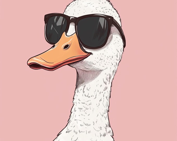 Funny Animal Wall Art - Printed in the UK Premium Quality - A4 A3 A2 - Festival Merch