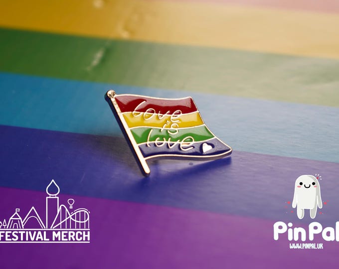 Rainbow Flag Pin | Enamel - PinPal UK042 - LGBT Pride Badge Stud Lesbian Gay Bisexual Transgender Queer Metal Button Pride gift Pride outfit