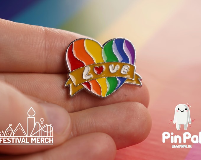 Rainbow Flag Pin | Enamel - PinPal UK052 - LGBT Pride Badge Stud Lesbian Gay Bisexual Transgender Queer Metal Button Pride gift Pride outfit