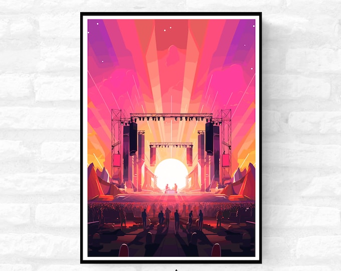 Personalisable Music Festival Print (Unofficial) - A4 A3 A2 -Music Festival Poster - Festival Merch