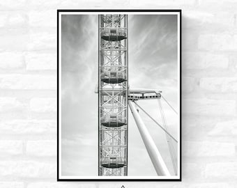 London Premium Travel Prints - Instagram London Wall hangings home decor Art - Black and white - A4 A3 A2  - Festival Merch - british UK