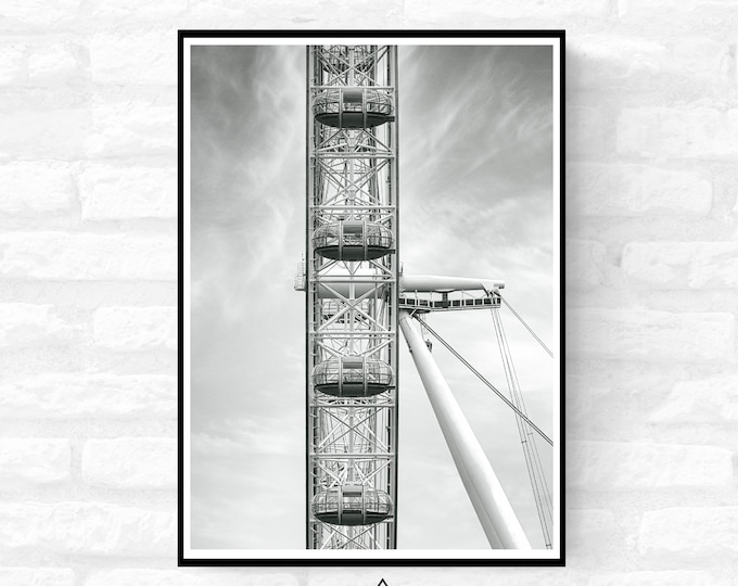 London Premium Travel Prints - Instagram London Wall hangings home decor Art - Black and white - A4 A3 A2  - Festival Merch - british UK