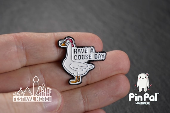 Silly Goose Enamel Pin - PinPal UK207 - Pin Badges - Funny Gift, Music Gift, Anime Gift, Cute Gift, Positive gift, Cheeky Rude Gift, Unique
