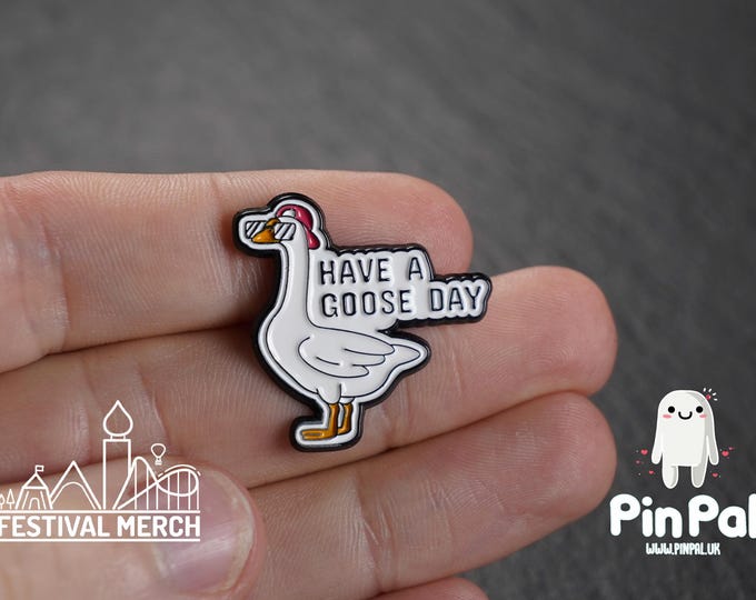 Silly Goose Enamel Pin - PinPal UK207 - Pin Badges - Funny Gift, Music Gift, Anime Gift, Cute Gift, Positive gift, Cheeky Rude Gift, Unique