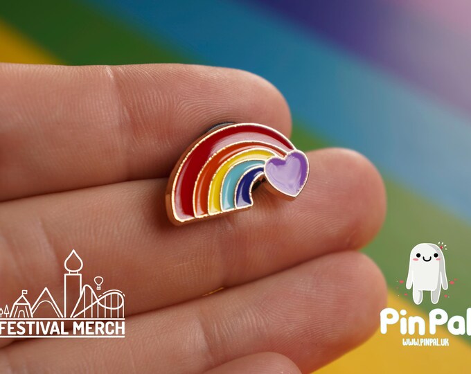 Rainbow Flag Pin | Enamel - PinPal UK066 - LGBT Pride Badge Stud Lesbian Gay Bisexual Transgender Queer Metal Button Pride gift Pride outfit