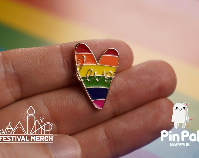 Rainbow Flag Pin | Enamel - PinPal UK023 - LGBT Pride Badge Stud Lesbian Gay Bisexual Transgender Queer Metal Button Pride gift Pride outfit