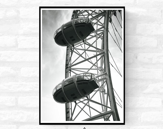 London Premium Travel Prints - Instagram London Wall hangings home decor Art - Black and white - A4 A3 A2  - Festival Merch