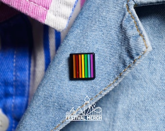 Rainbow Flag Pin | Enamel - LGBT Pride Badge Stud Queer Gay Inclusive Flag LGBTIQ POC  - Metal Button - Pride gift Pride outfit