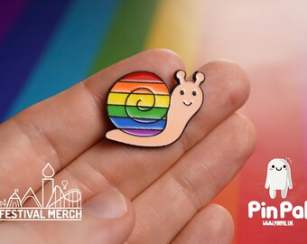 Pin de bandera arcoíris/esmalte - PinPal UK030 - Insignia de orgullo LGBT, botón de metal, lesbiana, gay, bisexual, transgénero, queer. Regalo del orgullo. Traje del orgullo.