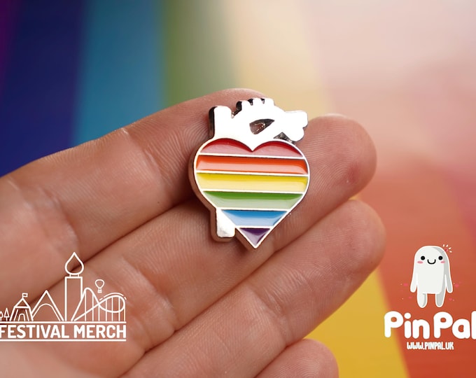 Rainbow Flag Pin | Enamel - PinPal UK035 - LGBT Pride Badge Stud Lesbian Gay Bisexual Transgender Queer Metal Button Pride gift Pride outfit