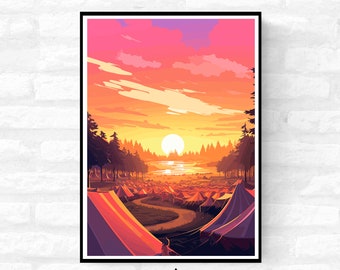 Personalisable Music Festival Print (Unofficial) - A4 A3 A2 - Music Festival Poster - Festival Merch