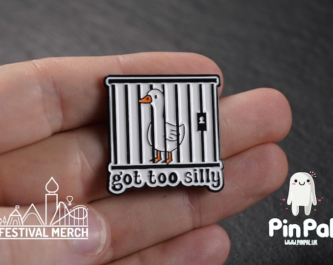 Silly Goose Enamel Pin - PinPal UK180 - Pin Badges - Funny Gift, Music Gift, Anime Gift, Cute Gift, Positive gift, Cheeky Rude Gift