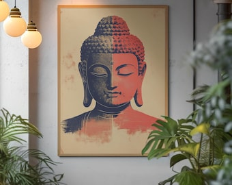 Meditation Buddha Print | Premium Quality UK British Printers | White Lotus Inspired Buddhist - Thailand India Sri Lanka Cambodia Asia