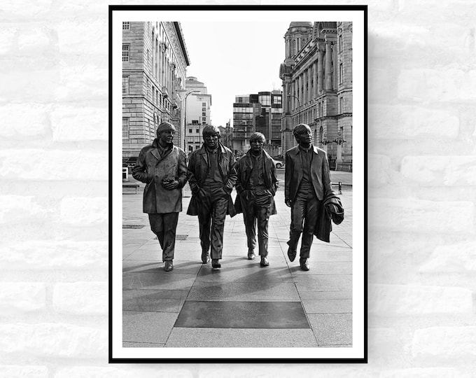Liverpool Print - Premium Quality - A4 A3 A2 - Black and White - Beatles Albert Docks Cavern Club - Festival Merch