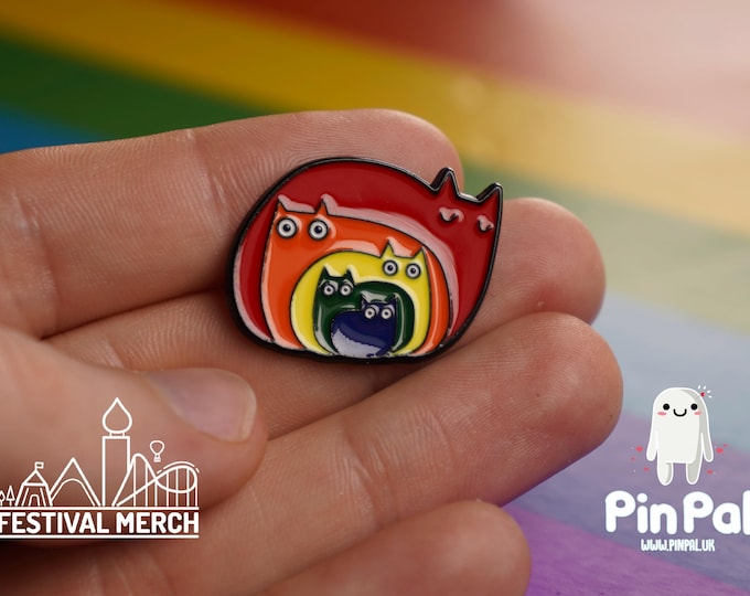 Rainbow Flag Pin | Enamel - PinPal UK047 - LGBT Pride Badge Stud Lesbian Gay Bisexual Transgender Queer Metal Button Pride gift Pride outfit