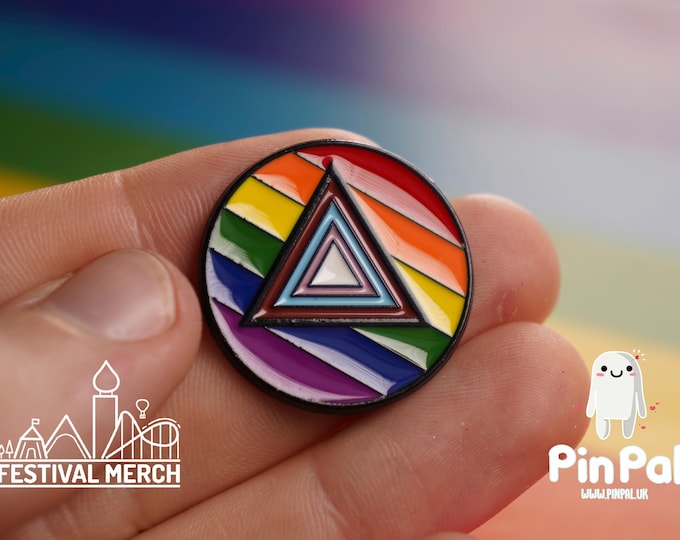 Rainbow Flag Pin | Enamel - PinPal UK056 - LGBT Pride Badge Stud Lesbian Gay Bisexual Transgender Queer Metal Button Pride gift Pride outfit