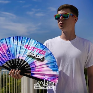 Large Clack Fan - Throw glitter not shade - perfect for a holiday, rave, festival - Rupaul&#39;s Drag Race inspired Large Hand Fan