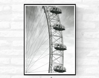 London Premium Travel Prints - Instagram London Wall hangings home decor Art - Black and white - A4 A3 A2  - Festival Merch - british UK
