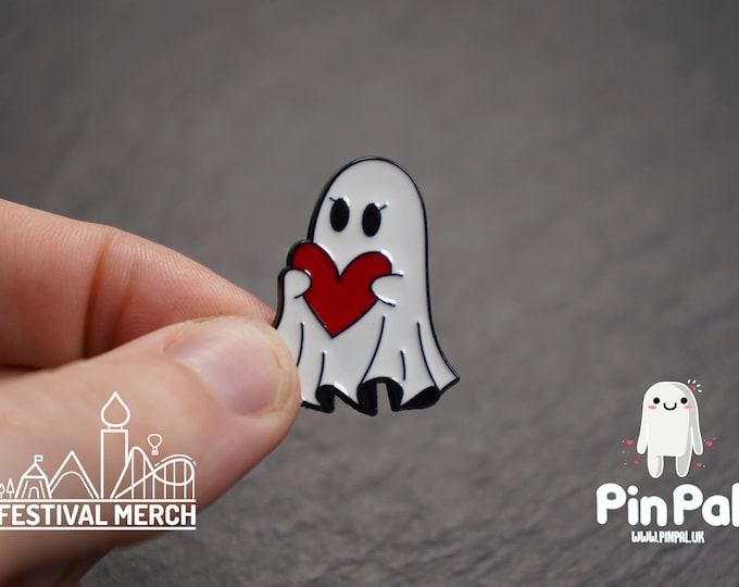 Halloween Enamel Pin - PinPal UK223 - Spooky badge Ghost Emo Cute Button Funny Boo Vampire Hand ouija board scary movie gift outfit