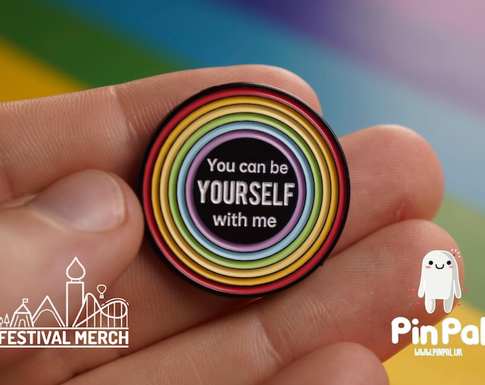Rainbow Flag Pin | Enamel - PinPal UK073 - LGBT Pride Badge Stud Lesbian Gay Bisexual Transgender Queer Metal Button Pride gift Pride outfit