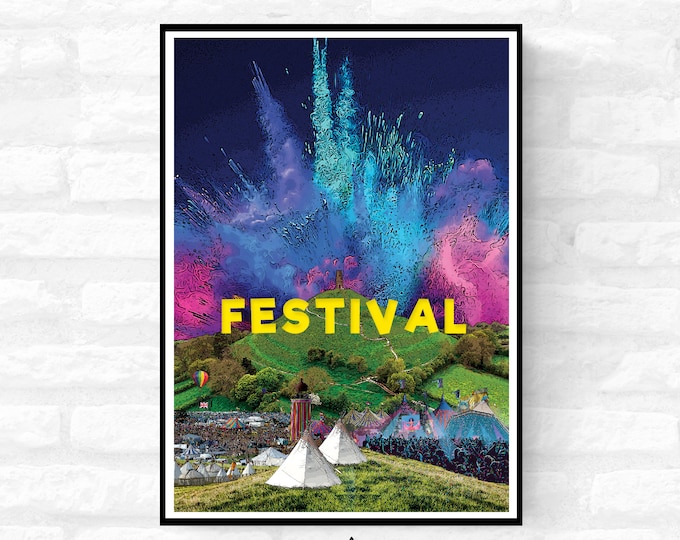 Personalise (any text) Music Festival Print (Unofficial) - A4 A3 A2 - Inspired Music Poster - Festival Merch