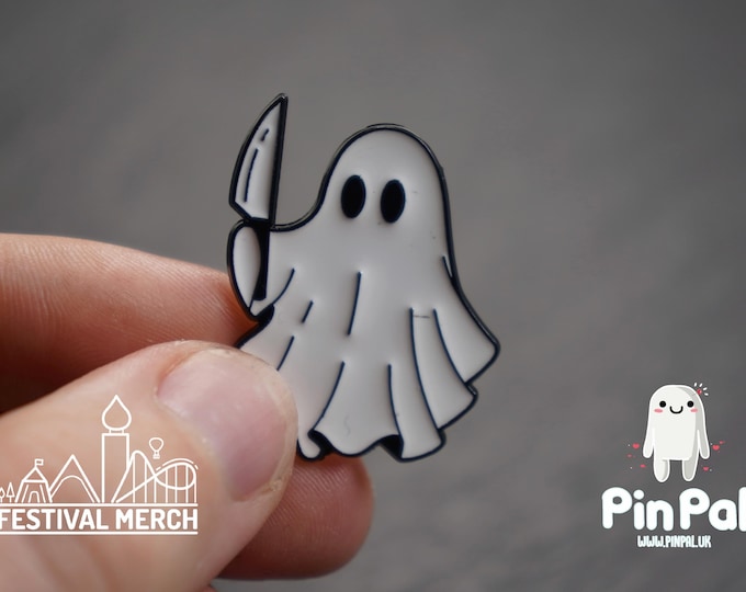 Halloween Enamel Pin - PinPal UK215 - Spooky badge Ghost Emo Cute Button Funny Boo Vampire Hand ouija board scary movie gift outfit