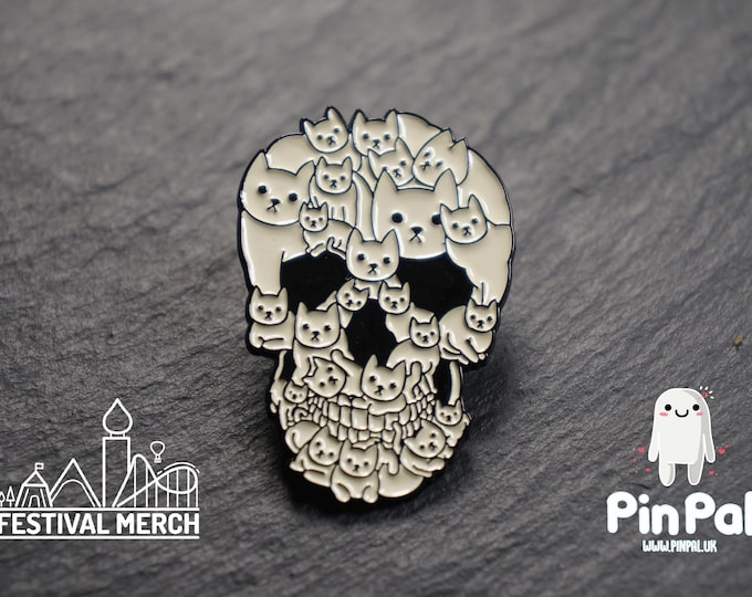 Halloween Enamel Pin - PinPal UK213 - Spooky badge Ghost Emo Cute Button Funny Boo Vampire Hand ouija board scary movie gift outfit