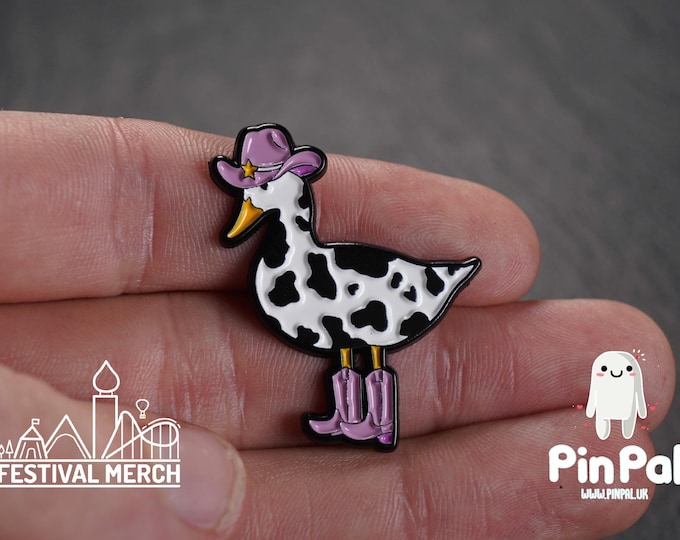 Silly Goose Enamel Pin - PinPal UK189 - Pin Badges - Funny Gift, Music Gift, Anime Gift, Cute Gift, Positive gift, Cowgirl Cowboy