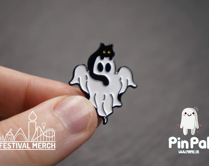 Halloween Enamel Pin - PinPal UK222 - Spooky badge Ghost Emo Cute Button Funny Boo Vampire Hand ouija board scary movie gift outfit
