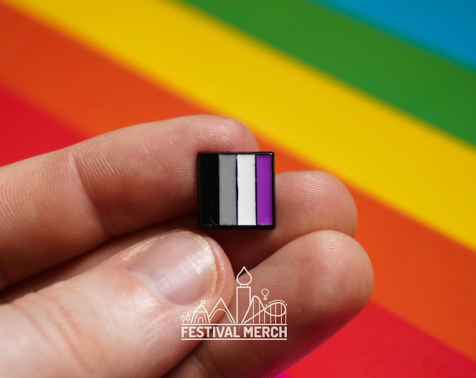 Rainbow Flag Pin | Enamel - LGBT Pride Badge Stud a-sexual Flag Ace Flag Asexual Pride - Metal Button - Pride gift Pride outfit