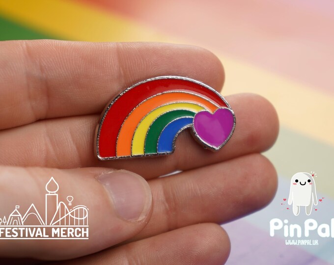 Rainbow Flag Pin | Enamel - PinPal UK007 - LGBT Pride Badge Stud Lesbian Gay Bisexual Transgender Queer Metal Button Pride gift Pride outfit