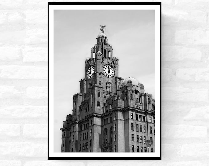 Liverpool Print - Premium Quality - A4 A3 A2 - Black and White - Beatles Albert Docks Cavern Club - Festival Merch