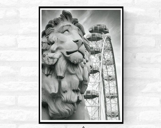 London Premium Travel Prints - Instagram London Wall hangings home decor Art - Black and white - A4 A3 A2  - Festival Merch - british UK