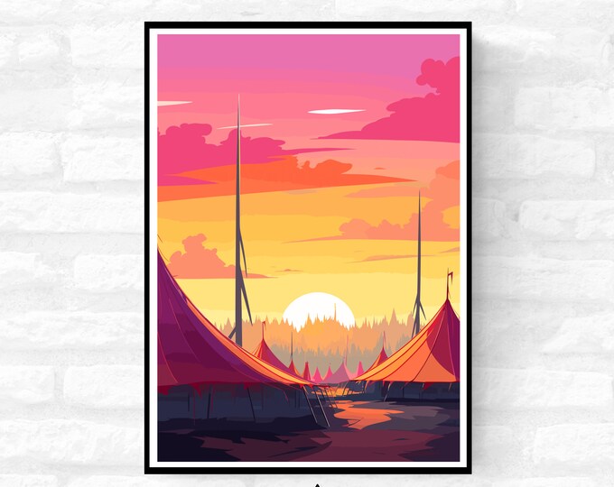 Personalisable Music Festival Print (Unofficial) - A4 A3 A2 - Music Festival Poster - Festival Merch