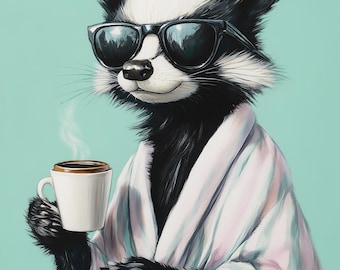 Funny Animal Wall Art - Printed in the UK Premium Quality - A4 A3 A2 - Festival Merch